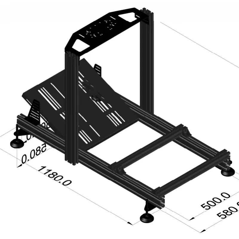 Price Basic Home Sim Racing Rig  4080 T Slot Black Anodizing Aluminum Extrusion Profile Simple Car Driving Simulation