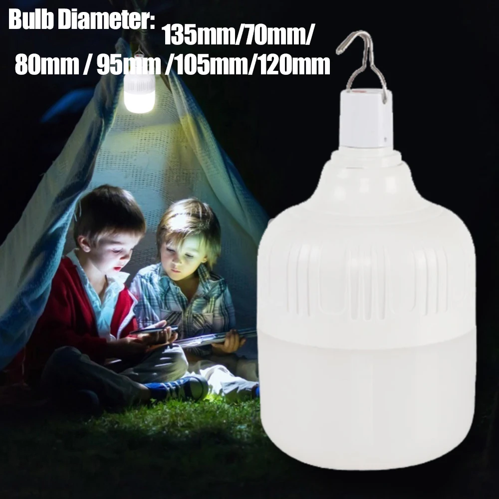 650W-80W Outdoor USB Rechargeable LED Lamp Bulbs Emergency Light Hook Up Camping Fishing Portable Lantern Night Lights