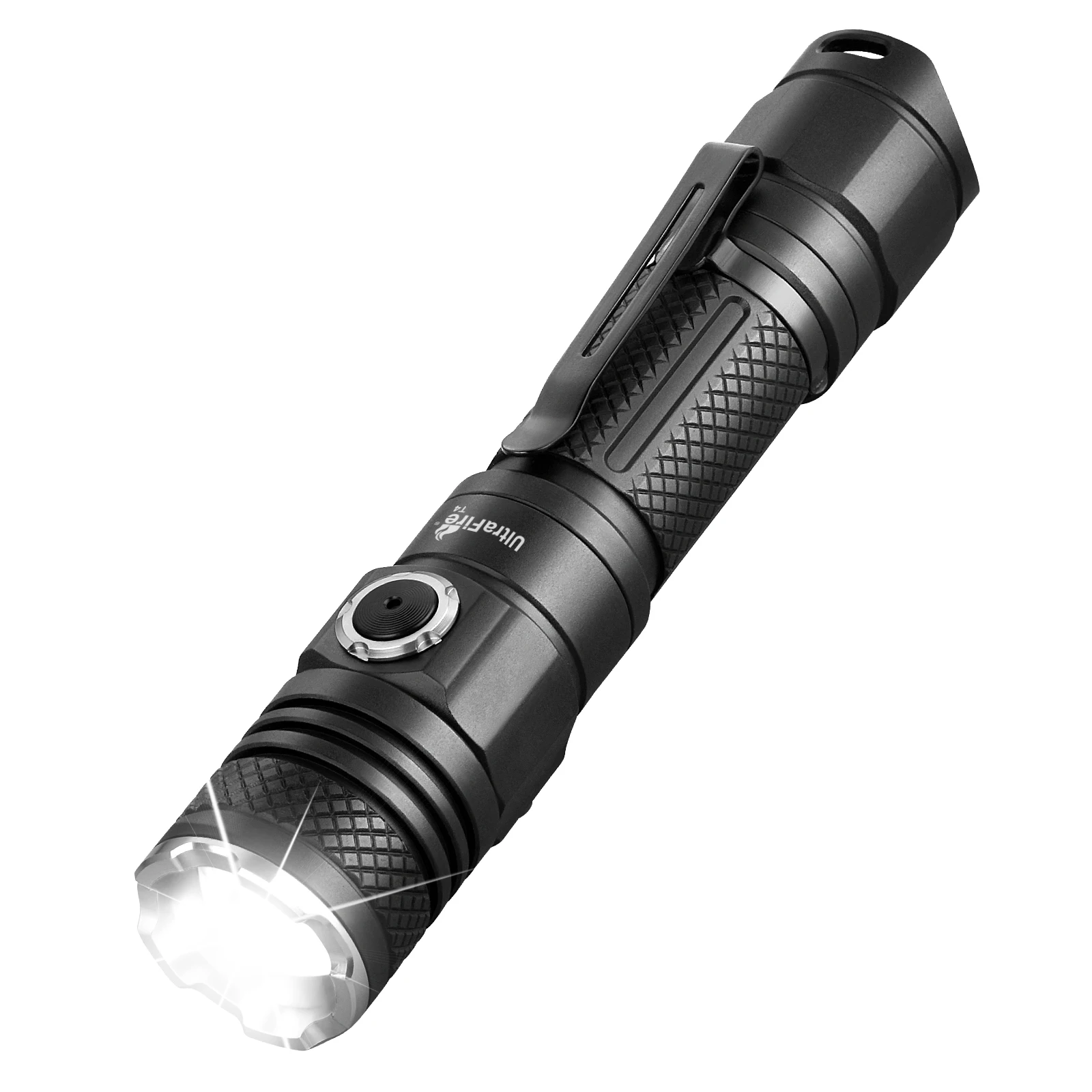 

UltraFire T4 EDC Flashlight 10W 1200LM High Power Zoomable Torch Light USB Rechargeable Small Pocket Lantern for Camping Hiking