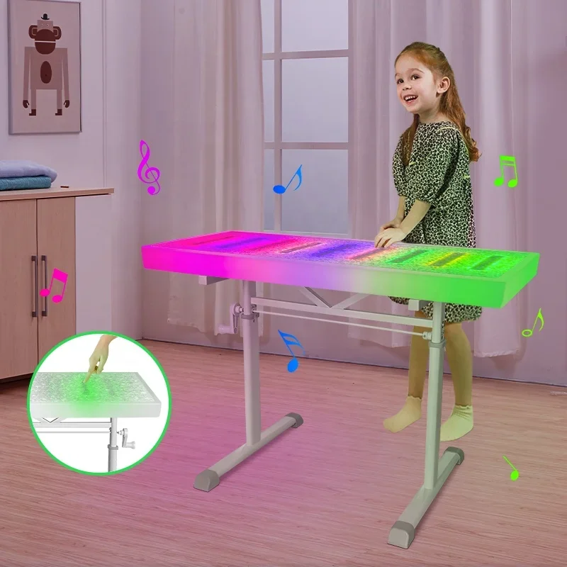 Djusting The Height Children Study Table Posture Correction Multi-functional Lifting Learning Desk With Bookcase LED Table