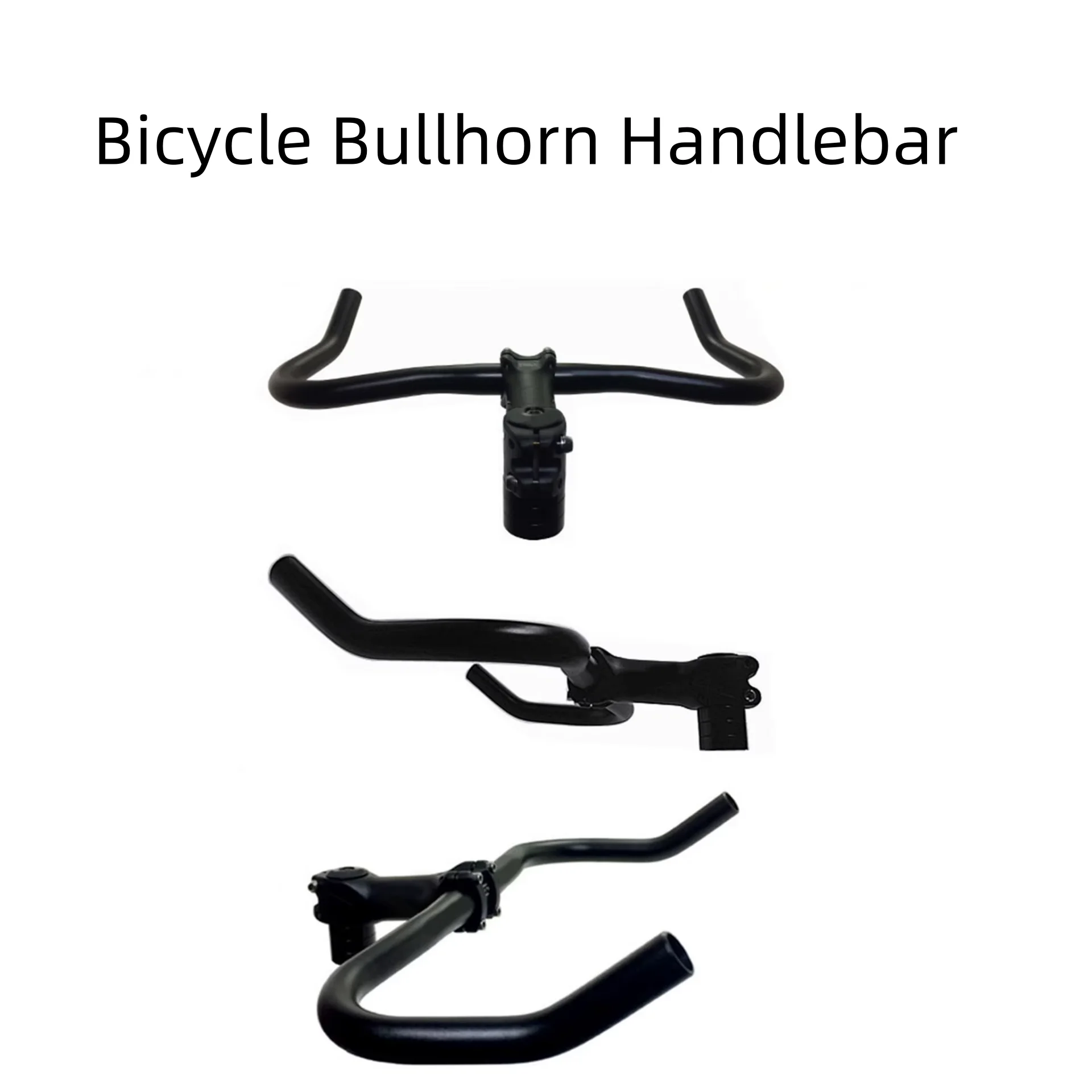

Accessories Handlebar Bullhorn Bend Bar Black/Silver Component Cycling Hot Sale 25.4*370mm Road Bike Accessory