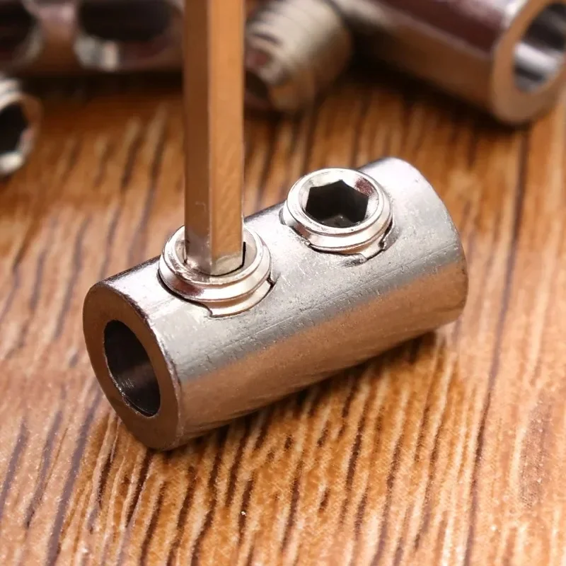 

35Pcs Stainless Steel Wire Rope Locks Double-Hole Clamps - Adjustable | For Home DIY, Camping