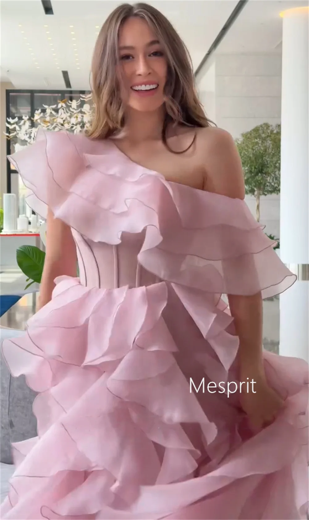 Customized Sparkle Organza Pleat Ruffle A-line Off-the-shoulder Long Dresses Bespoke Occasion Prom High Quality Exquisite