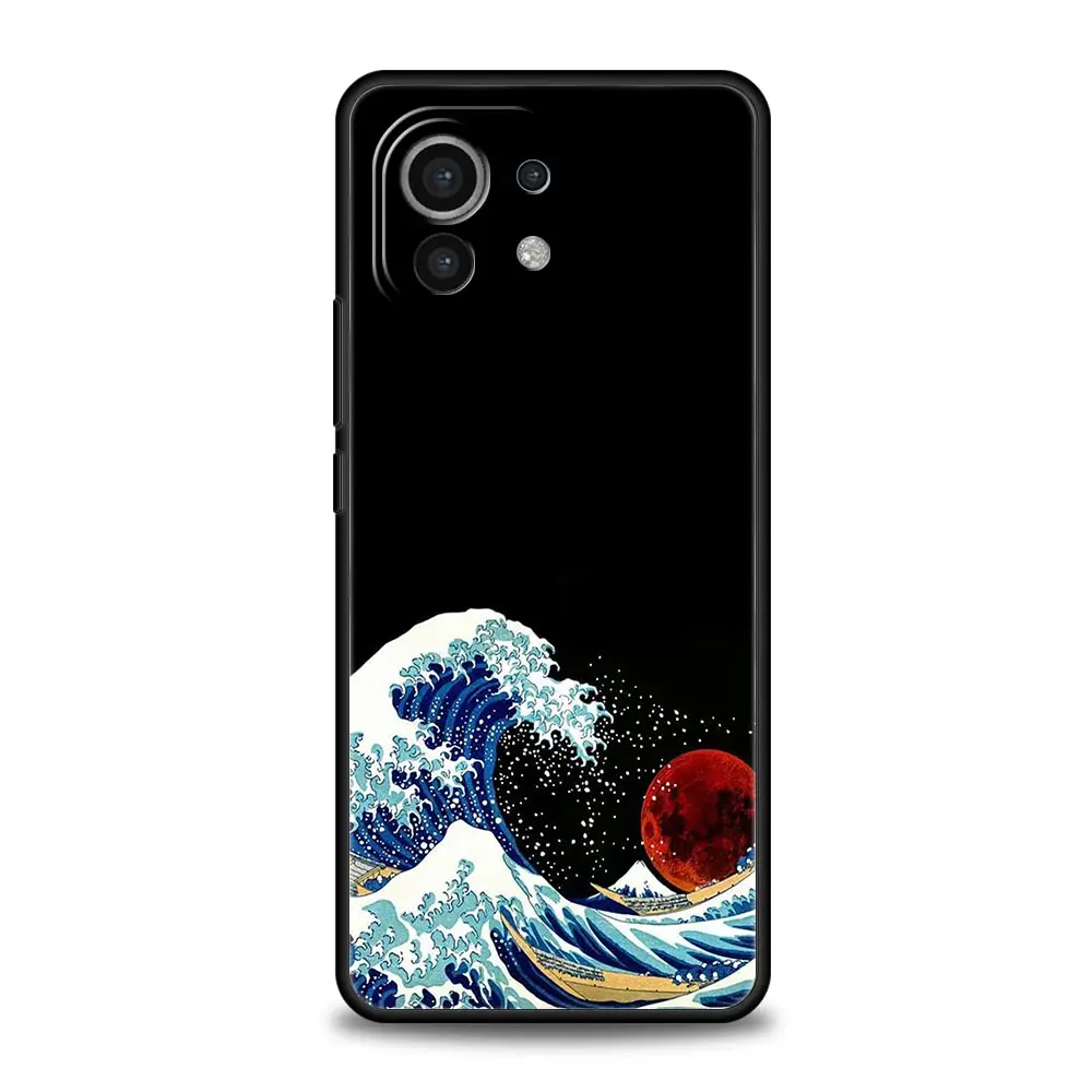 Phone Case For Xiaomi Mi 14 13 12 11 Lite 13T 12T 11x 11T 10T Pro 9T Note 10 Lite Soft Cover Japan The Great Wave Of Kanagawa