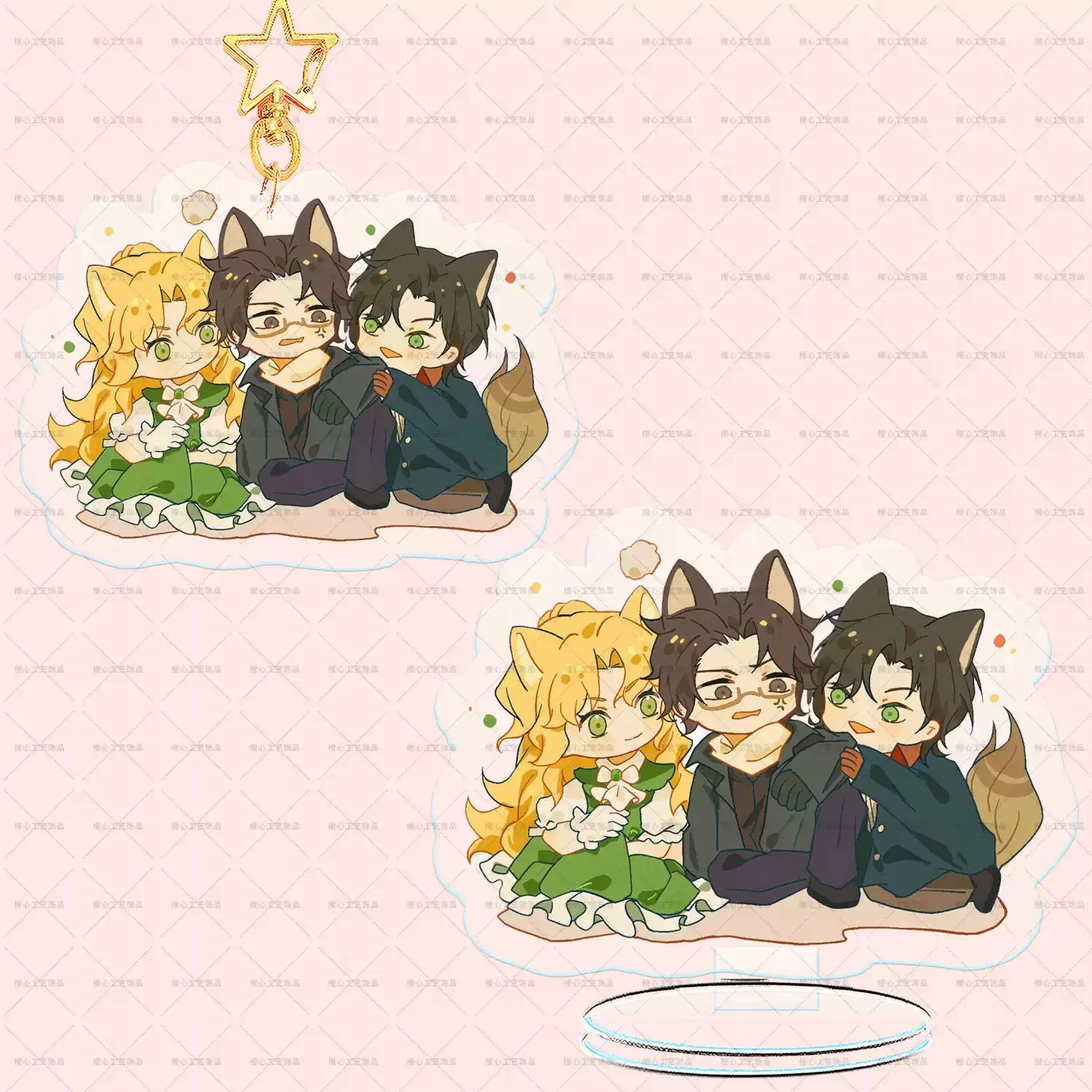 سيد الألغاز ليونارد ميتشل أودري هول كوسبلاي أنيمي ليزر علامة قائمة مفتاح سلسلة سطح المكتب زخرفة هدية الهالوين