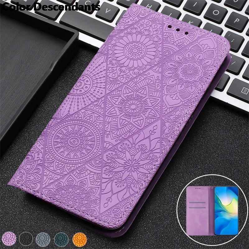 A25 A35 A55 5G Case Mandala Totem Leather Magnetic Case on for Etui Samsung Galaxy A25 A55 A35 A15 A05S Flip Phone Cover Fundas