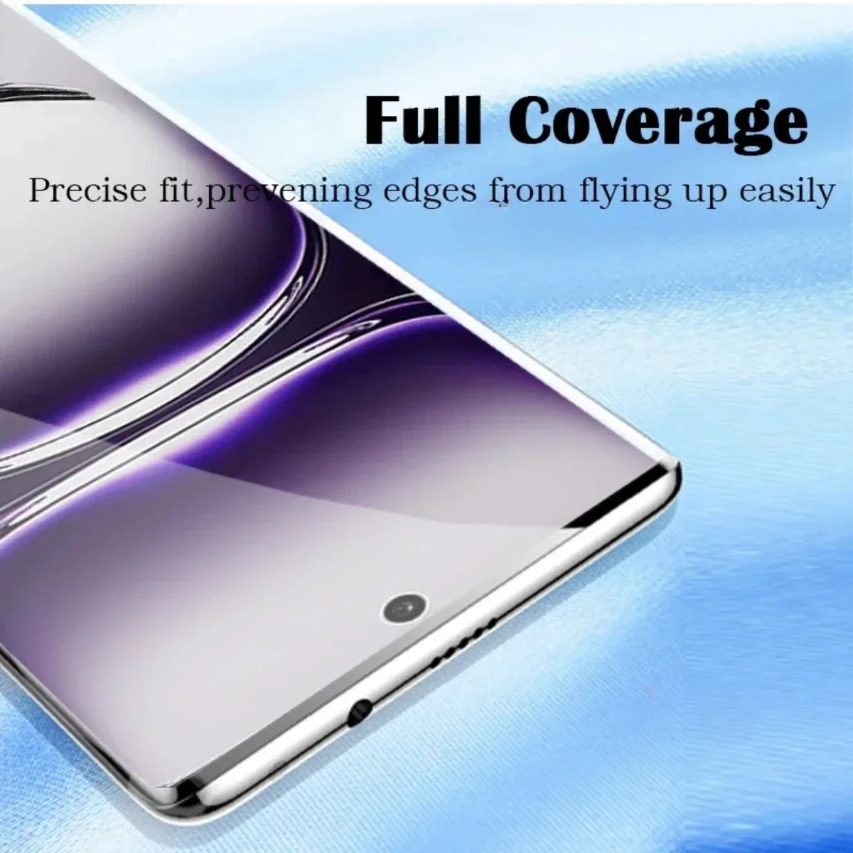 3D Curved Tempered Glass For Oppo Reno 12 11 10 9 8T 5G Screen Protectors For Oppo A1 A2 F27 Pro Plus Full Glue Protective Film