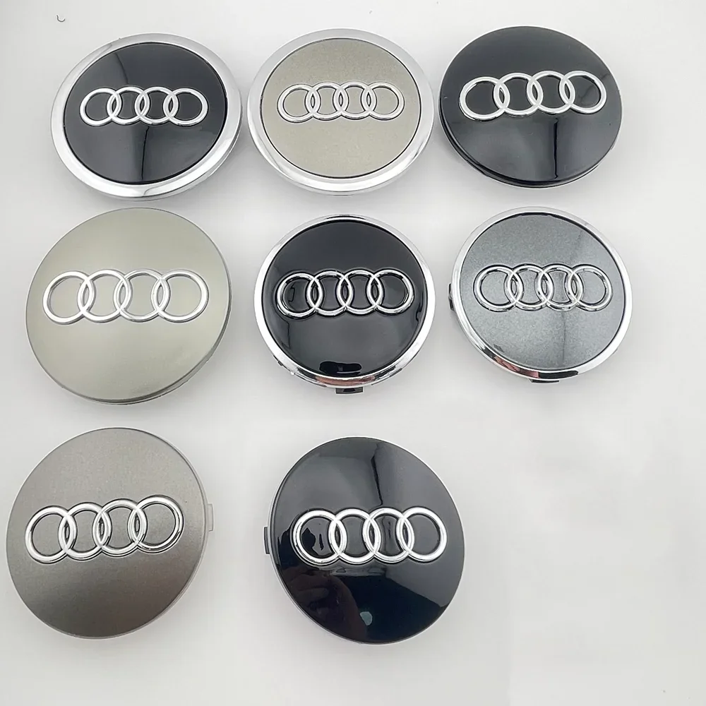 

4pcs 69mm Black Grey Car Badge Wheel Center Hub Cap Rim Caps For Audi Emblem 4B0601170A A3 A4 A6 Q3 Q5 Q7 A5 A7 Q2 Accessories