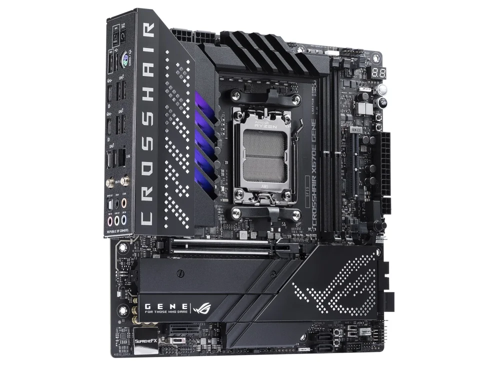 ROG CROSSHAIR X670E GENE M-ATX Gaming Motherboard 96GB DDR5 AMD X670 Socket AM5 for AMD Ryzen 9000/8000/7000 Series Processors