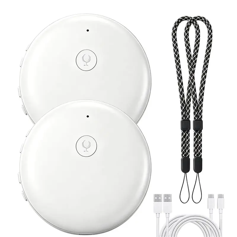 [NEW A09R!】 Real Time Wearable Voice AI Translator 165 Languages Portable Device- 2PCS For Learning& Travel