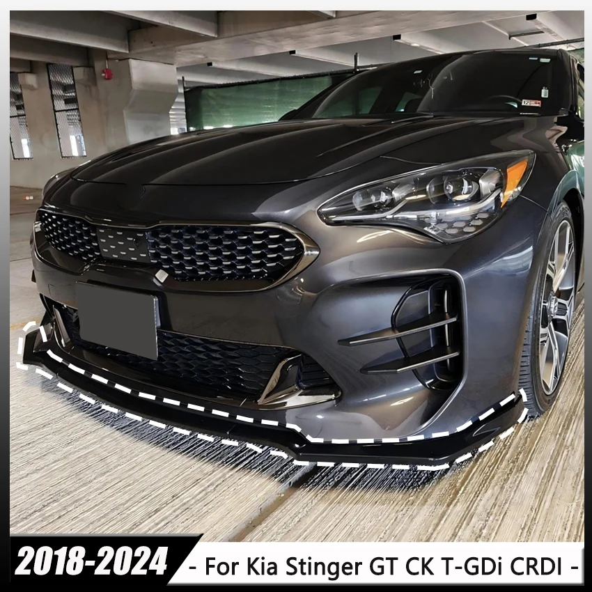 

Car Front Bumper Lip Splitter Diffuser Retroft For Kia Stinger GT CK T-GDi CRDI 2018-2024 Front Lip Body Kits Tuning