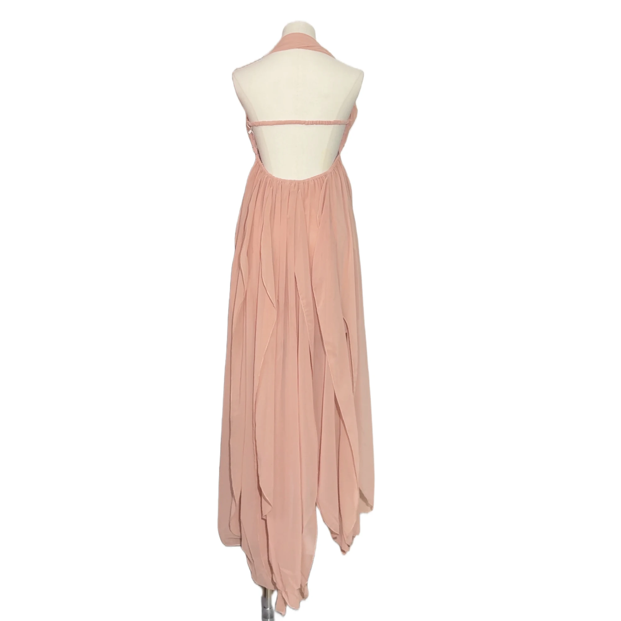 Rosa Unregelmäßigkeit Rüschen Chiffion Kleid Frauen Slash Neck Ärmellose Elegante Kleidung Dame Streetwear Elegante Vestidos Bodycon