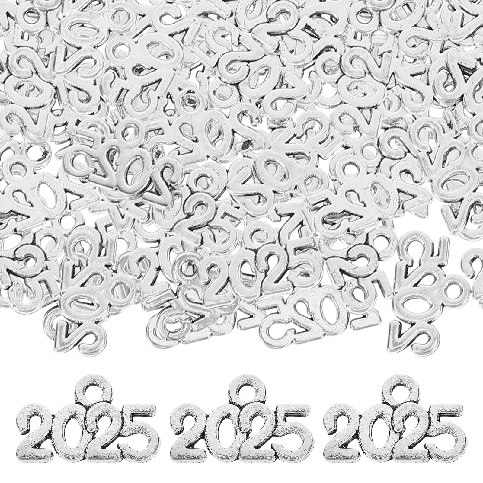 

100 Pcs 2025 Pendant Charms for Graduation Keychain Letter Necklace Metal Zinc Alloy Jewelry Pendants Miss Cap