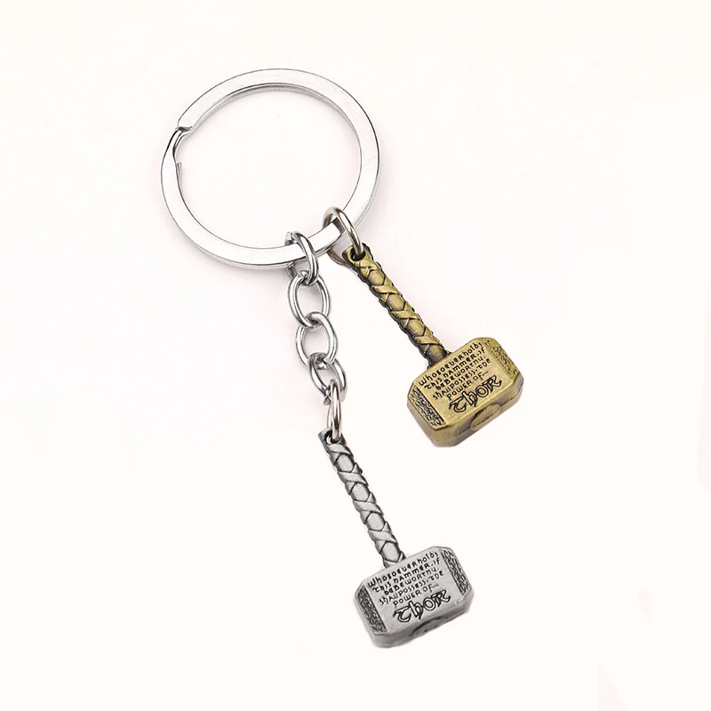 Miniso أنيمي مارفل ثور المطرقة الفأس سيارة معدنية المفاتيح الرجال النساء حقيبة قلادة كيرينغ مفتاح حامل تذكارية هدية عيد ميلاد