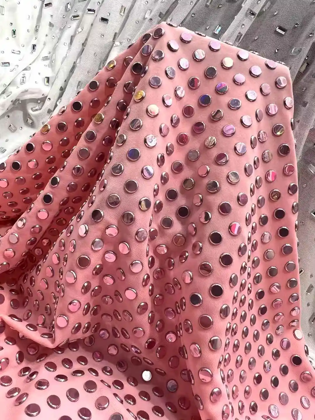 New Design Fashion Africa Nigerian Artistic Pattern Handmade Embroidery Hot Sale French aluminium sheet Tulle Lace For Party Dre