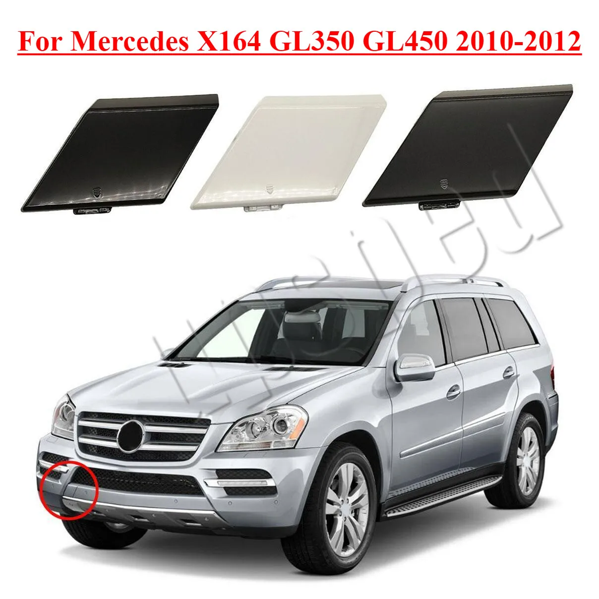 

Front Bumper Tow Hook Hole Eye Cover Cap For Mercedes X164 GL350 GL450 2010-2012