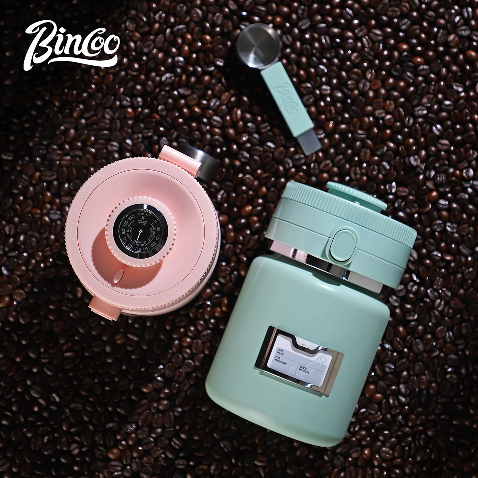 Bincoo-bote de café sellado de acero inoxidable, bolsas de granos de café al vacío, almacenamiento de acampada, contenedor hermético para alimentos frescos, 1000ML