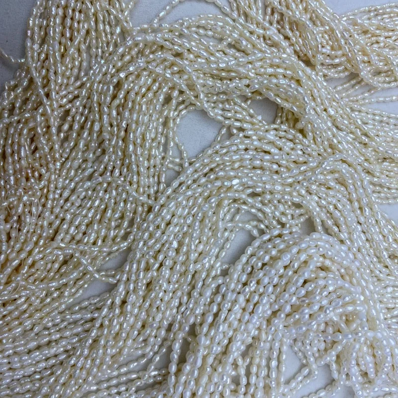 1A+ Wholesale 10 strings/lot Rice Freshwater Pearl Loose Natural Pearl Beads for Jewelry Making Bracelet Necklace DIY Accessory