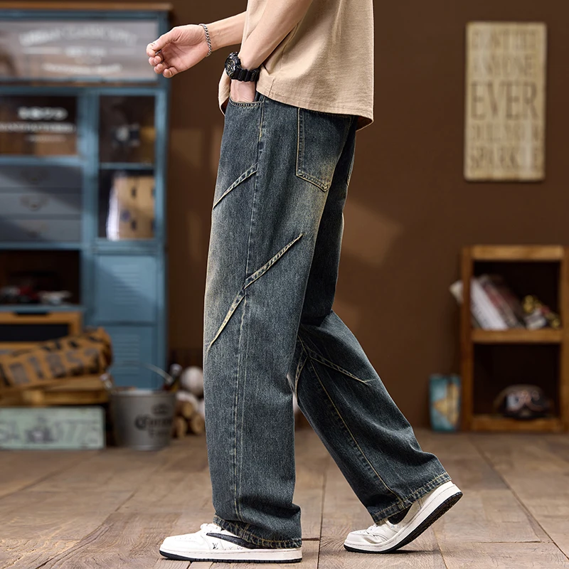 2025 New Summer Jeans Loose Straight Casual Versatile Long Pants jeans for men cargo  baggy jeans men clothing
