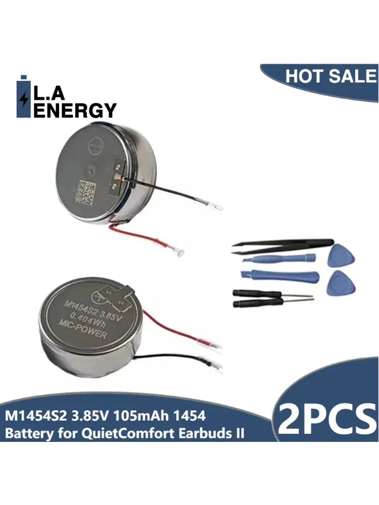 2 pièces M1454S2 3.85V 105mAh 1454 batterie pour écouteurs BOSE QuietComfort II et Bose Soundsport écouteurs gratuits