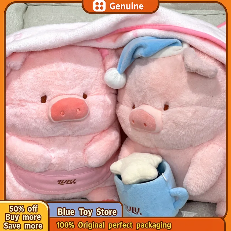 

Genuine Lulu The Piggy Kawaii Cartoon Piggy Plush Doll Pillow Headrest Fluffty Cute Animal Soft Stuffed Dolls Birthday Gifts