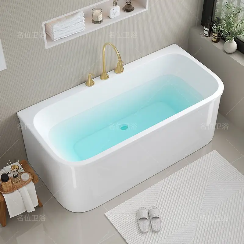 Small apartment integrated Japanese-style household acrylic adult independent bathtub deep soaking new hotel bathtub empty tank