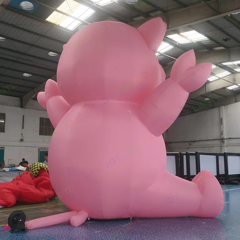 Modelos inflables gigantes de cerdo rosa de 8m y 26 pies de altura, inflables publicitarios de dibujos animados