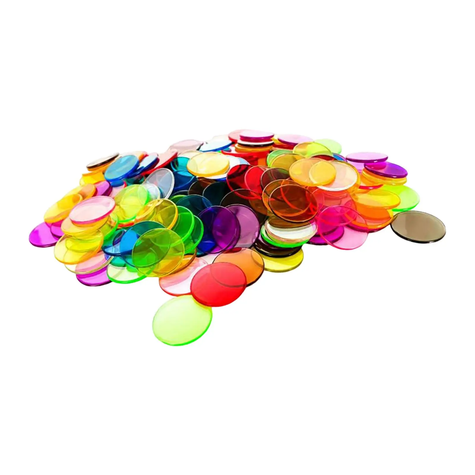 Transparent Counters Assorted Colors Sensory Toys for Kids Math Counting Discs Learning Chips Board Game Party Supplies