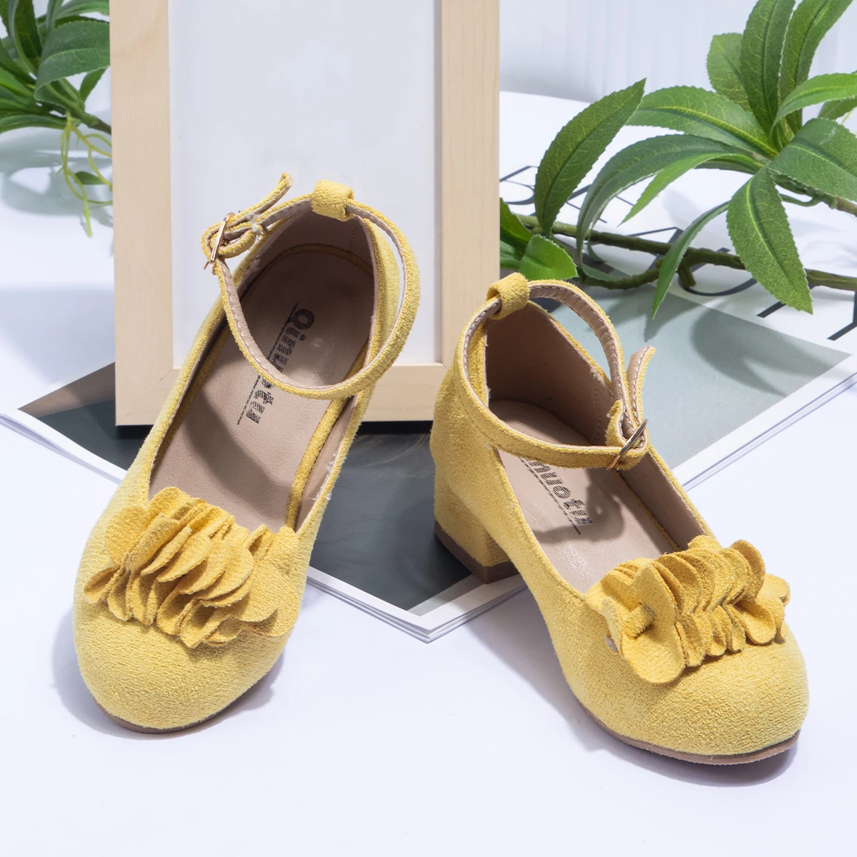 Kids Girls Children High Heel Sandals Princess Shoes Evening Party Wedding Shoes Round Toe Sandals Summer Children Shoes 27-37