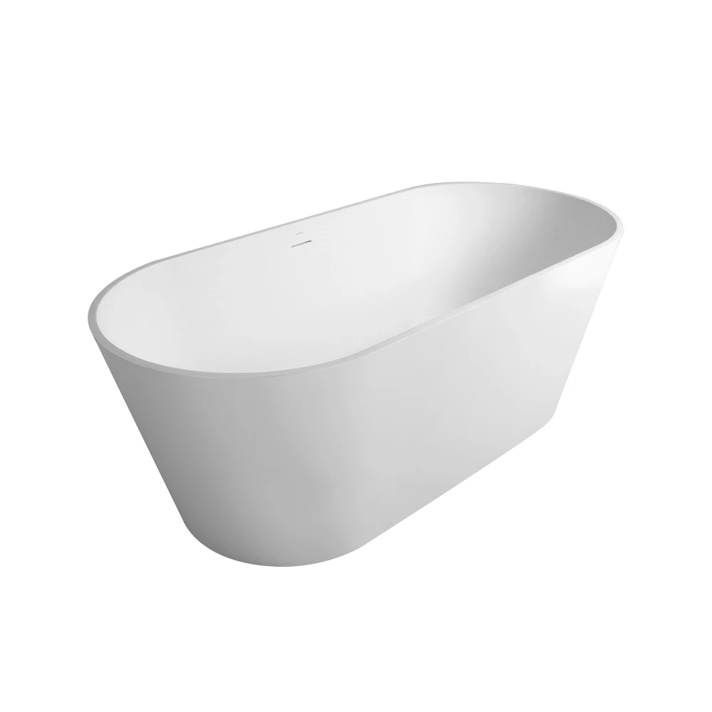 63 inch freestanding solid surface soaking bathtub for bathroom