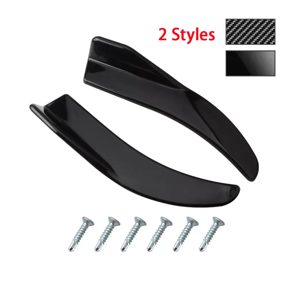 Car Bag Corner Bumper Spoiler With 6 Screws Front Rear Lip Anti-Collision Universal Car Side Skirt Anti Collision Rear Corner