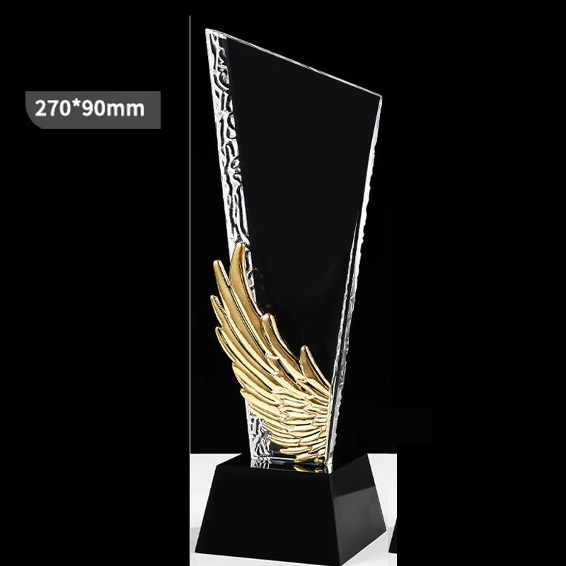 كأس كريستال على شكل شفرة إبداعية مخصصة، مكافأة تذكارية ممتازة لتزيين المنزل، وسام هونر الذهب والفضة والنحاس، قطعة واحدة