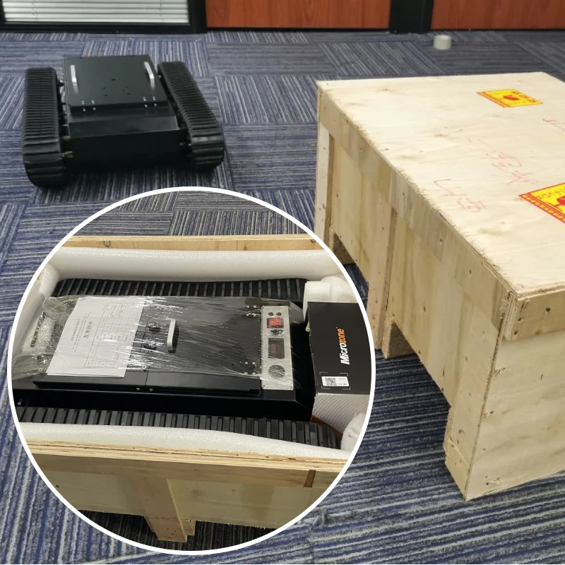 Veicolo cingolato fuoristrada TR500, telaio per robot ROS per carichi pesanti, binari in gomma, piattaforma di sviluppo open-source