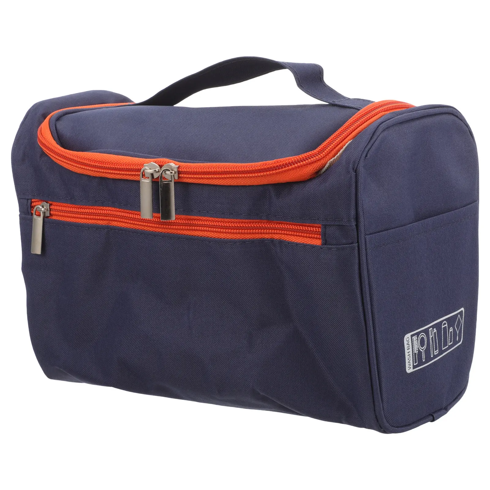 Large Capacity Waterproof Toiletry Bag for Travel Makeup Organizer with Multiple Compartments Splashproof Nylon Oxford Cloth