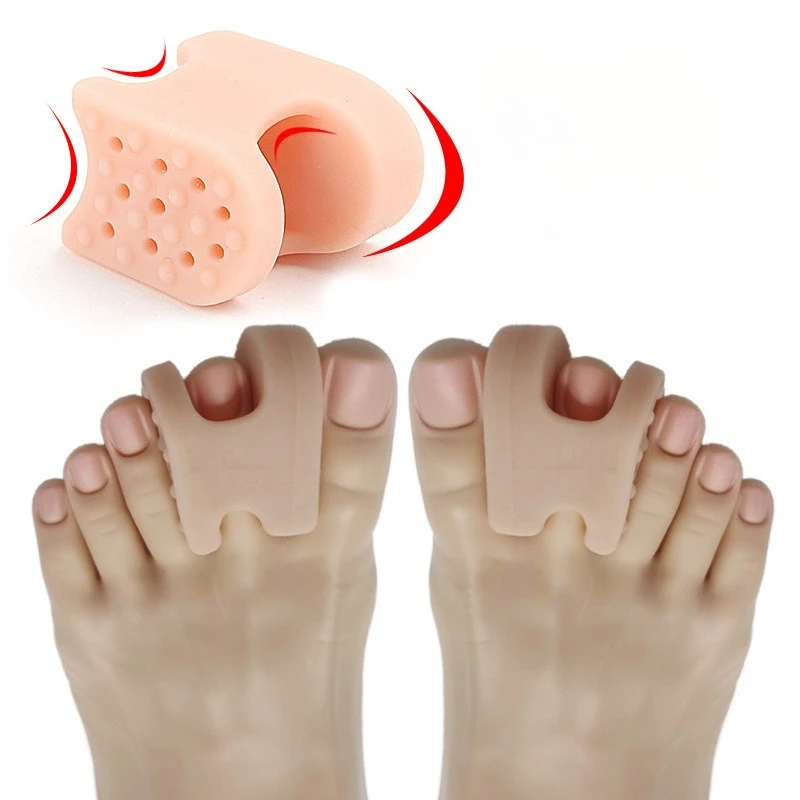 2pcs Silicone Gel Thumb Corrector Bunion Foot Toe Hallux Valgus Protector Finger Straightener Adjuster Straightener Pedicure