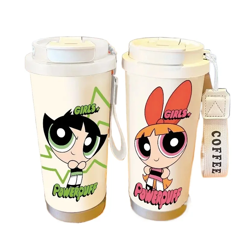 The Powerpuff Girls Car Girl Kawaii Cute Insulated Cup Bubbles Blossom316 Stainless Steel Coffee Cup Holiday Gift Wholesale