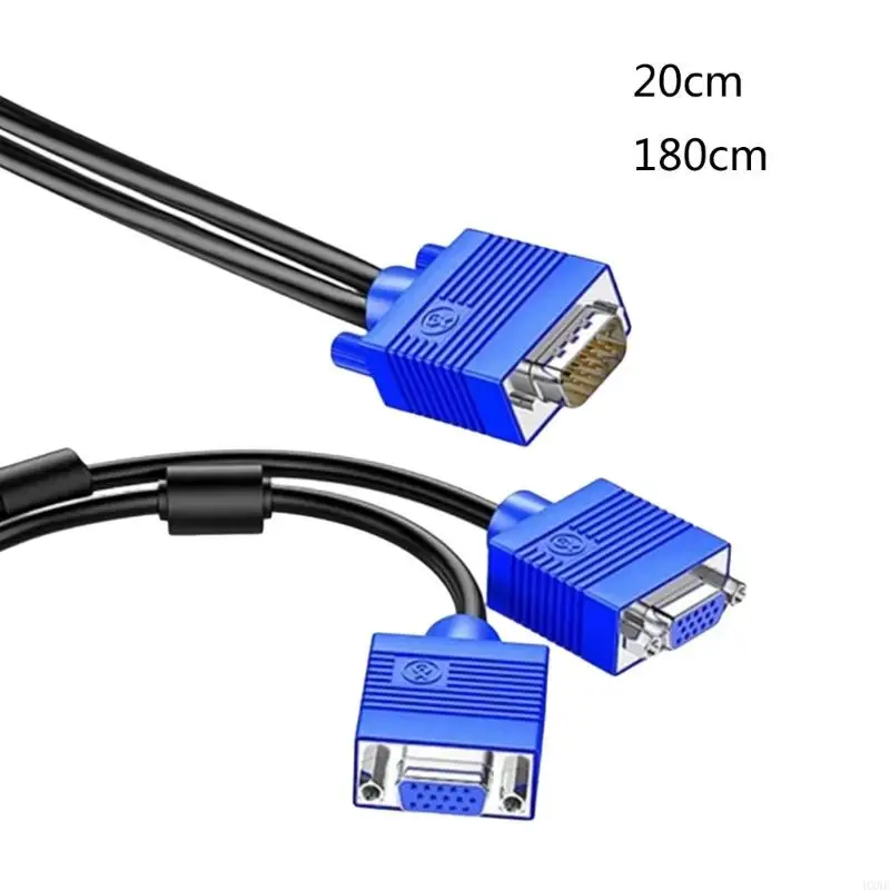 2025 New VGA Splitter Connectors 1 In and 2 Out Port ExpansionFast Speed For 1080P Resolution Devices