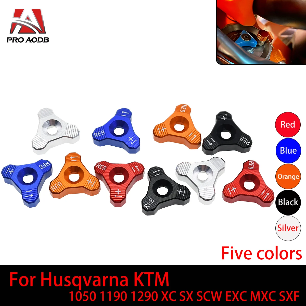 

48mm Front Shock Absorber Fork Knob Adjuster Bolt For Husqvarna Beta KTM 250 300 350 450 500 EXC EXCF SX SXF XC XCW XCFW XCW