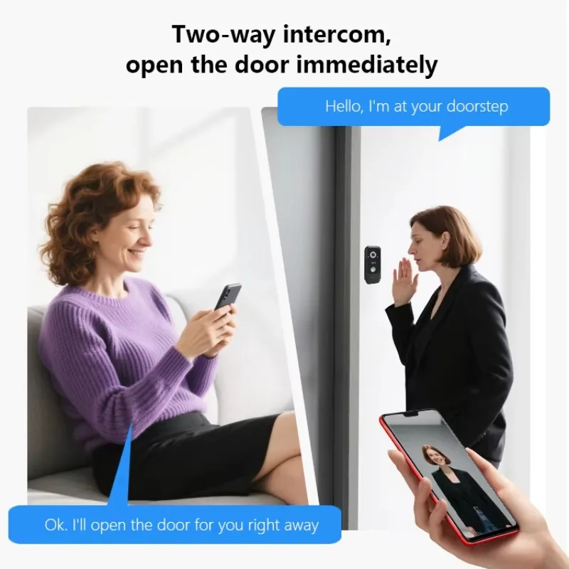 Infrared Night Vision Clear Night View Compact Sleek Design System Video Door Phone For Apartment Buildings