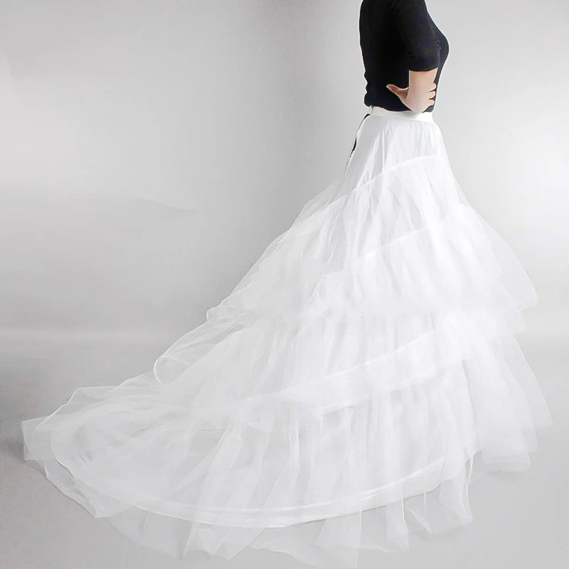 Petticoat Ruches Korte Rok Innerlijke Hoepel Ondersteuning Bruids Trouwjurk Bubble Tutu Rok Gezwollen Half Slip Crinoline Onderrok