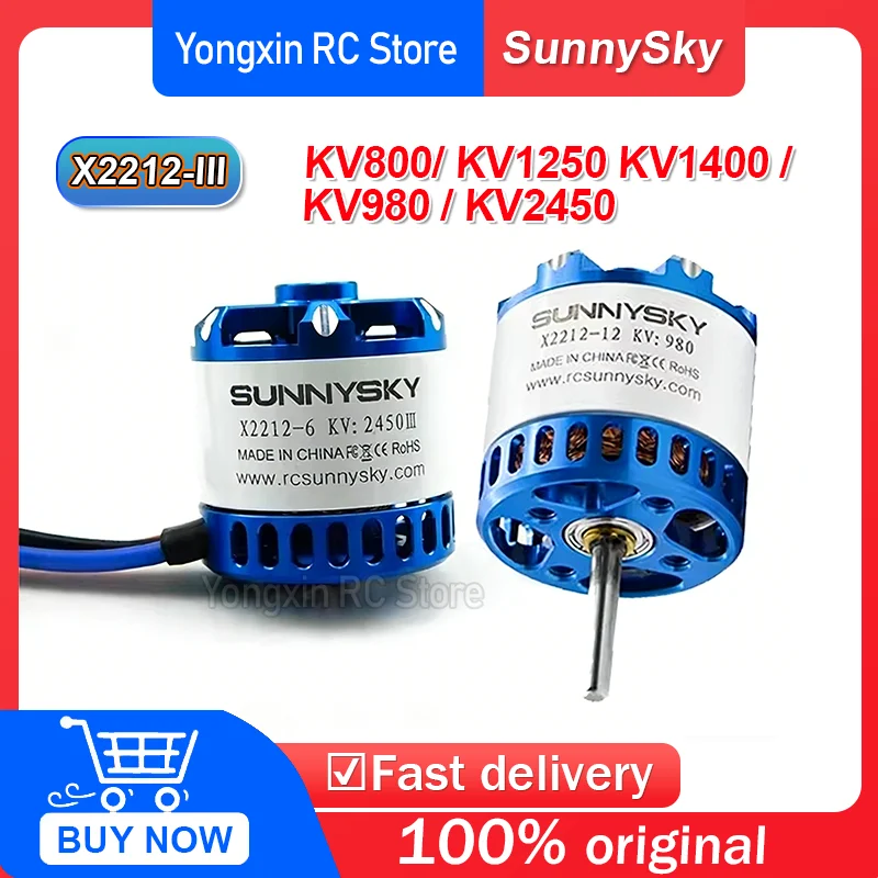 

SunnySky X2212-III X2212 2212 800KV 980KV 1250KV 1400KV 2450KV 3-4S Long Short Shalft 3-4S Brushless Motor RC Drone Airplane