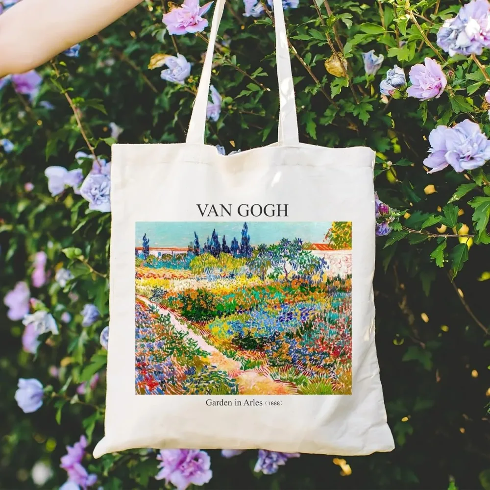 

Canvas Tote Bag Aesthetic Cute Book Shoulder Bag Vintage Painting Art Tote Bags Gifts Reusable Grocery Bags for Women