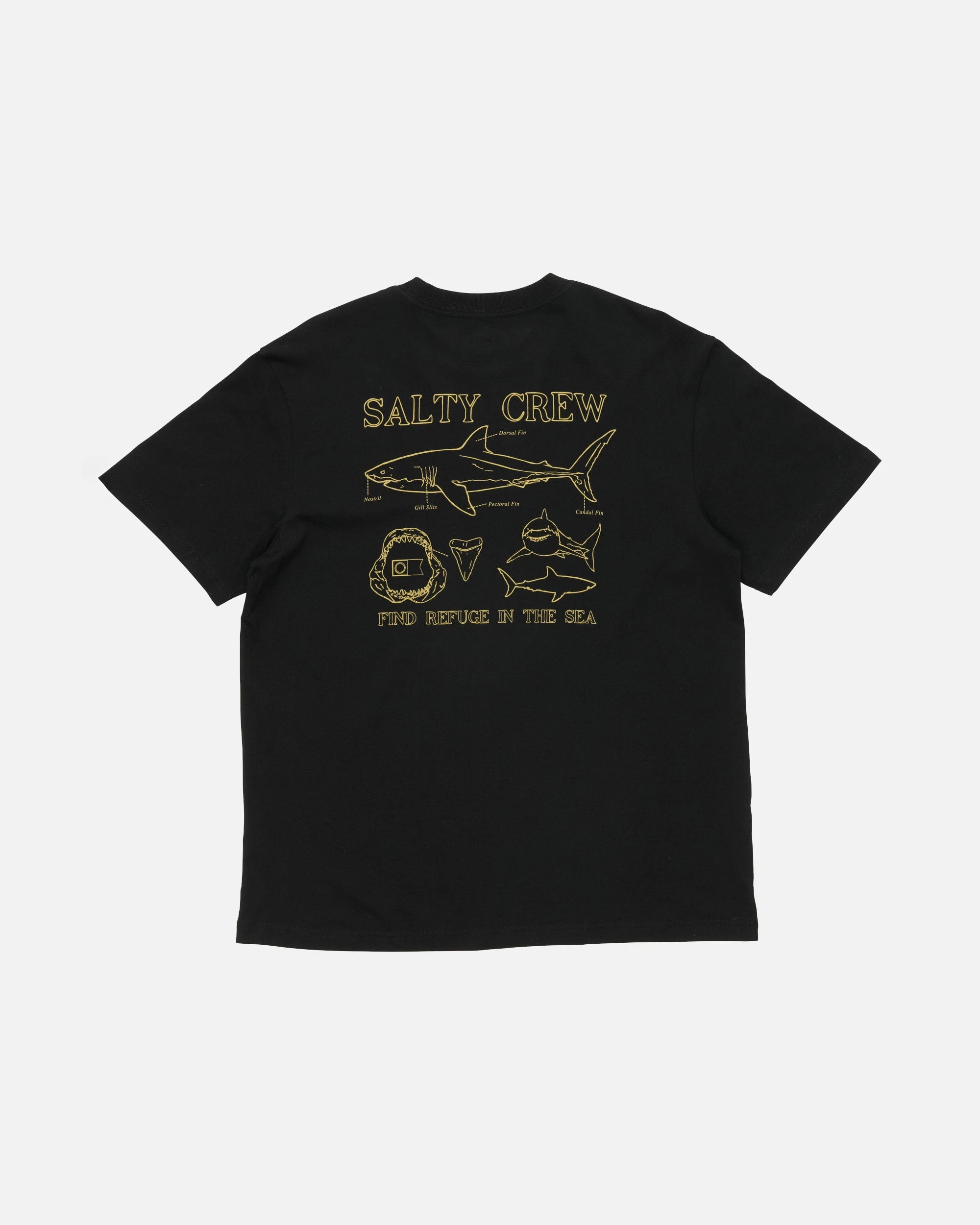 Retro Shark Anatomy Diagram Ocean Sports Street Brand Graphic Tee Cotton Mens Womens T-Shirt Outdoor Casual Top