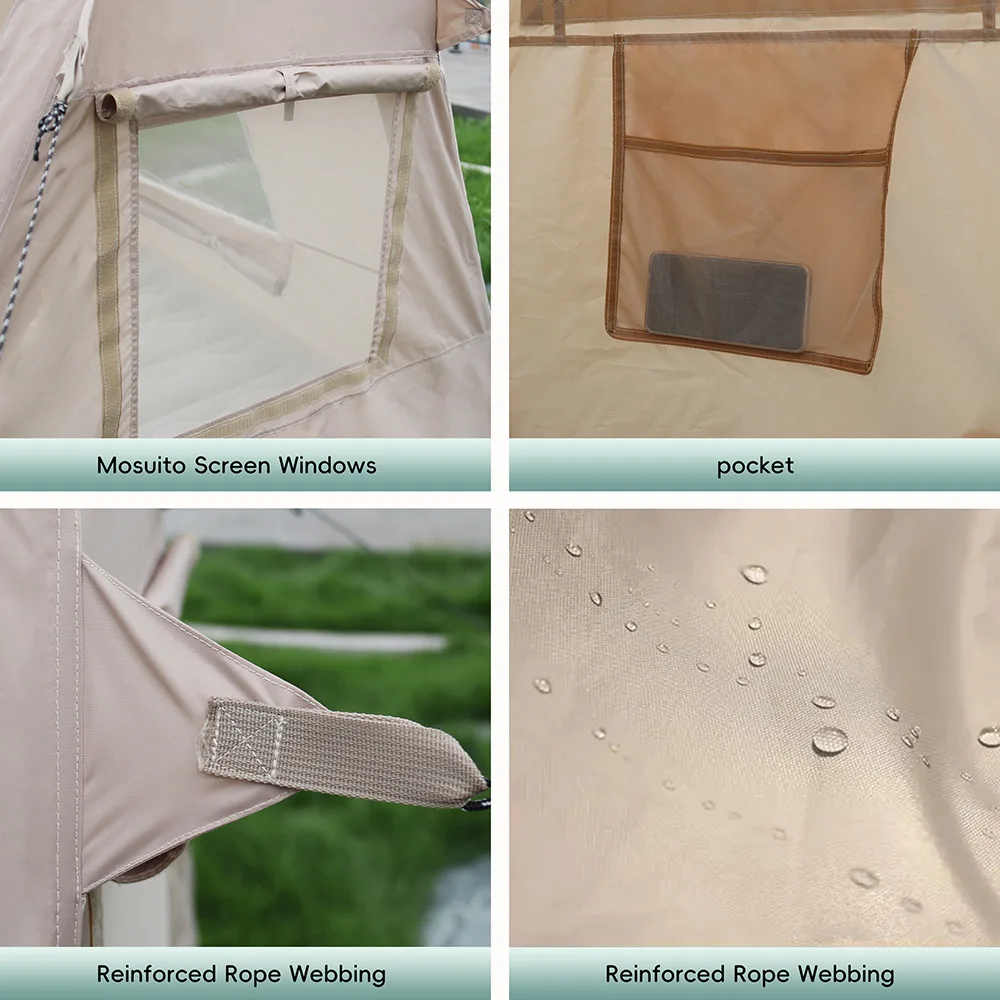 Outdoor inflatable tent rainproof family sunscreen summer camp camping tent inflatable seat