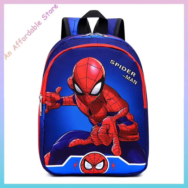 Spider-Man Bag Boys Kindergarten Backpack Large School Bag Cartoon Design First Year Students Double Shoulder Bag Spring Season