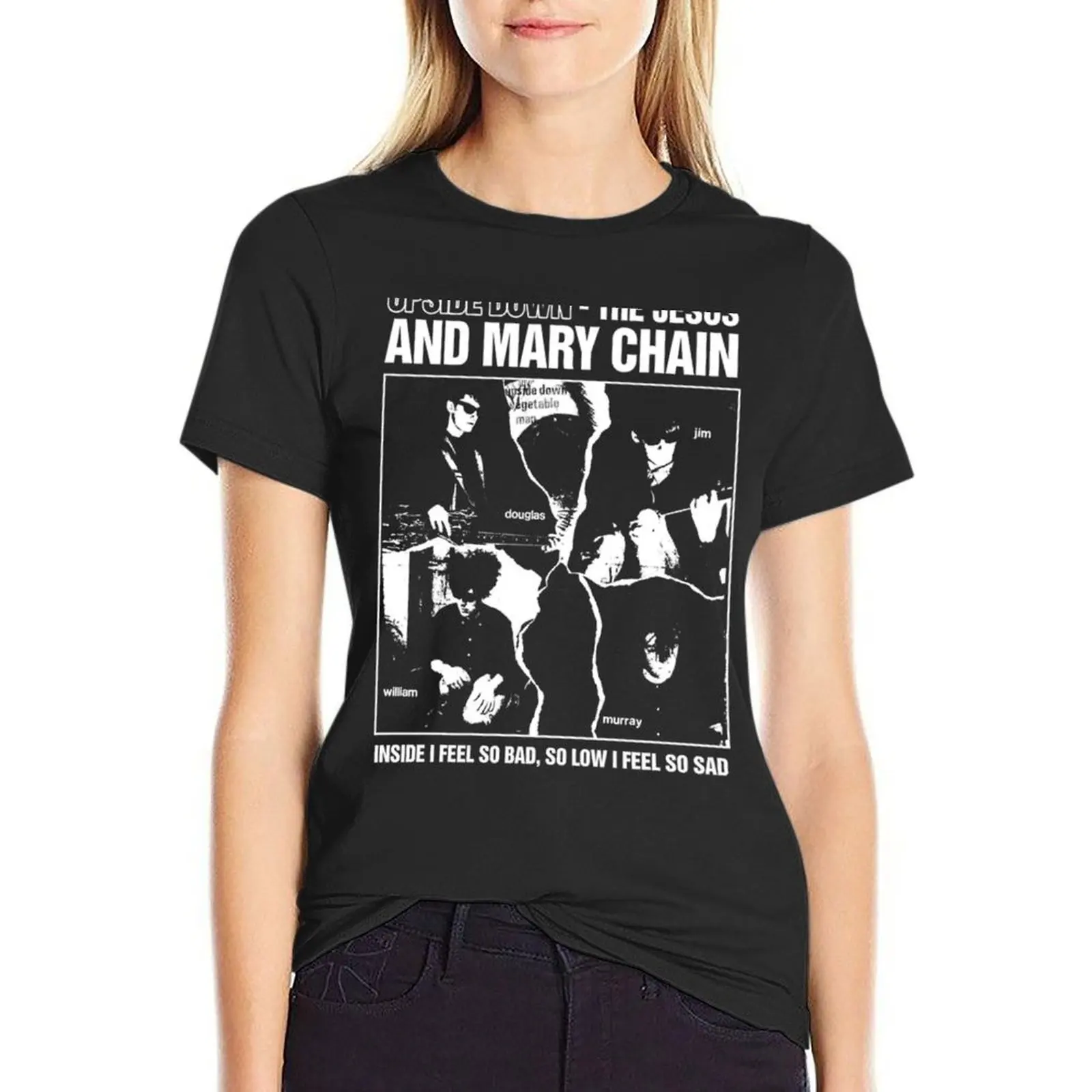 

Jesus and Mary ChainUpside Down T-Shirt anime plain tees Women's t-shirt