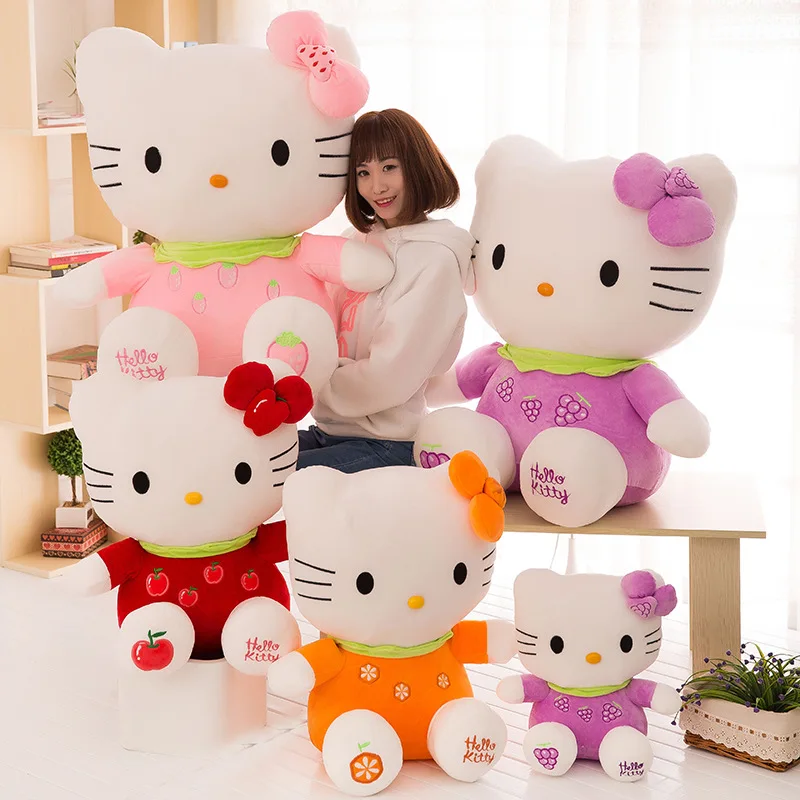 Hello Kitty Plush Toys Cute Dolls Peluche Kawaii Lovely Sanrio Plush Kt Cat Room Decor Peluche Kids Animals Toy 30-55cm