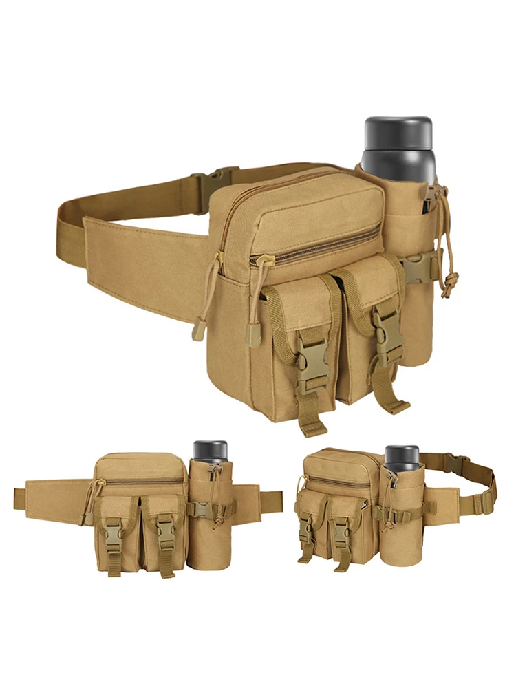 Le sac de taille pour bouteille d'eau multi-sport est détachable et adapté aux sports de plein air telles que l'alpinisme, le camping et la randonnée