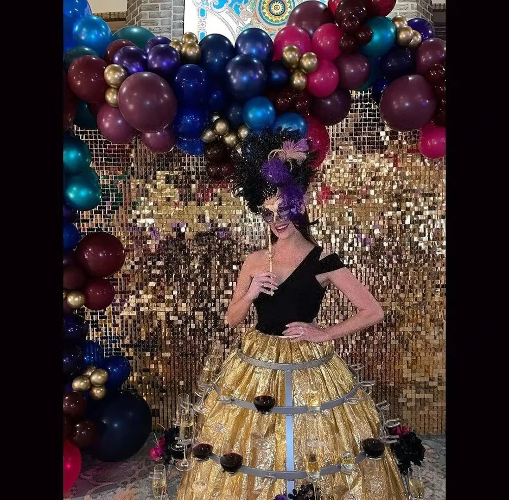 

Набор из 18 панелей для декора: Золотые, черные, переливающиеся, мерцающие, 4D-панели с эффектом волны для свадебного оформления и создания блестящей стены