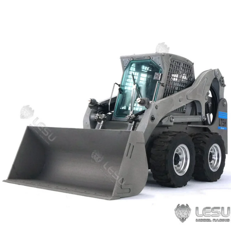 LESU for 1/14 Hydraulic Toy Model Aoue Skid Steer Loader Replacement Metal Bucket AT-C0027